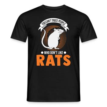 Rat Gift Domestic Rat Rat Owner - Men's T-Shirt - black - Front - AI Model Male 178 light (178cm)