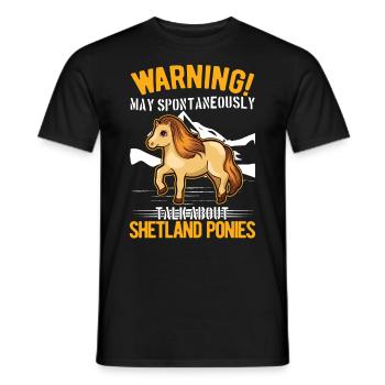 May spontaneously talk about Shetland Ponies - Männer T-Shirt - Schwarz - Vorne - AI Model Male 178 light (178cm)