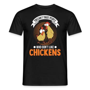 Chicken Chicken Breeding Chicken Farmer - Men's T-Shirt - black - Front - AI Model Male 178 light (178cm)