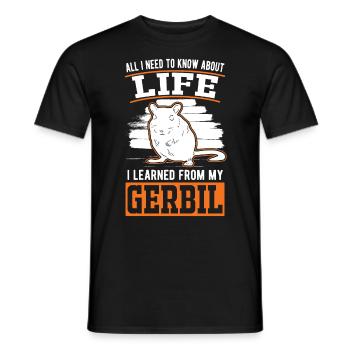 Gerbil Gift Racing Rat Germesau - Men's T-Shirt - black - Front - AI Model Male 178 light (178cm)