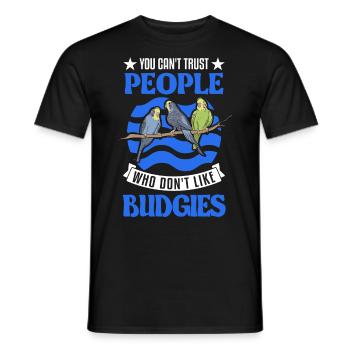 Cadeau perruche Welli Cockatiel - T-shirt homme - noir - Devant - AI Model Male 178 light (178cm)
