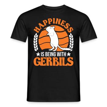 Gerbil Glück Racing Rat Germaaus - Men's T-Shirt - black - Front - AI Model Male 178 light (178cm)