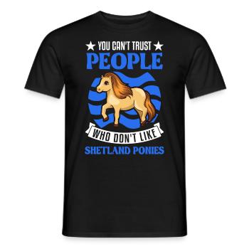 Shetland Pony Gift Shetty - Men's T-Shirt - black - Front - AI Model Male 178 light (178cm)