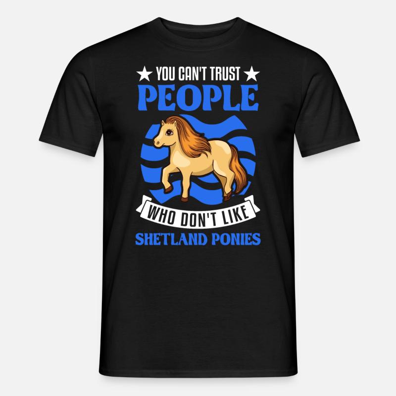 Shetland Pony Geschenk Shetty - Männer T-Shirt - Schwarz