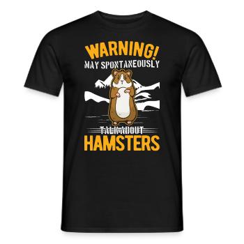 Warnung Hamster Hamsterrad Goldhamster - Männer T-Shirt - Schwarz - Vorne - AI Model Male 178 light (178cm)