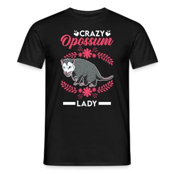 Folle Opossum dame Possum Femme Possum - T-shirt homme - noir - Devant - AI Model Male 178 light (178cm)