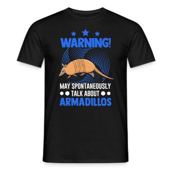 May spontaneously talk about Armadillos - Männer T-Shirt - Schwarz - Vorne - AI Model Male 178 light (178cm)