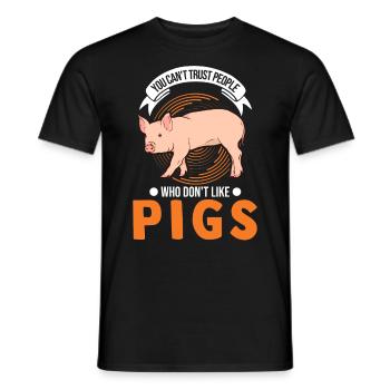 Cadeau cochon Fermier Cochons - T-shirt homme - noir - Devant - AI Model Male 178 light (178cm)
