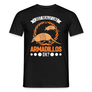 J’aime vraiment les tatous, ok tatou - T-shirt homme - noir - Devant - AI Model Male 178 light (178cm)