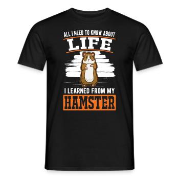 Hamster Gift Hamster Wheel Golden Hamster - Men's T-Shirt - black - Front - AI Model Male 178 light (178cm)