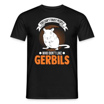 Gerbil Gift Racing Rat Germesau - Men's T-Shirt - black - Front - AI Model Male 178 light (178cm)