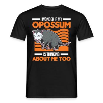 Opossum Possum Beutelratte - Männer T-Shirt - Schwarz - Vorne - AI Model Male 178 light (178cm)