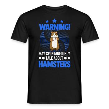 Warnung Hamster Hamsterrad Goldhamster - Männer T-Shirt - Schwarz - Vorne - AI Model Male 178 light (178cm)