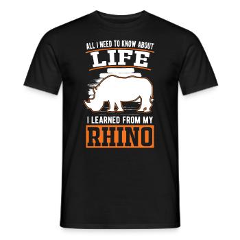 Rhinocéros Cadeau Rhinocéros - T-shirt homme - noir - Devant - AI Model Male 178 light (178cm)