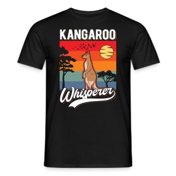 Kangaroo Whisperer Australia Kangaroo - Men's T-Shirt - black - Front - AI Model Male 178 light (178cm)