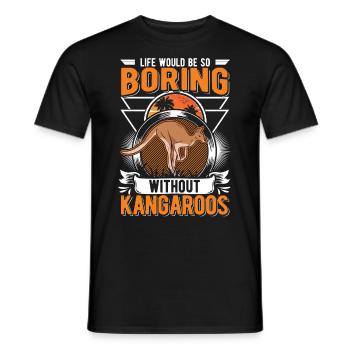 Kangourou australien Kangourou d’Australie - T-shirt homme - noir - Devant - AI Model Male 178 light (178cm)