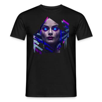 Demon Neon Göttin - Männer T-Shirt - Schwarz - Vorne - AI Model Male 178 light (178cm)