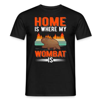 Home is where my Wombat is - Männer T-Shirt - Schwarz - Vorne - AI Model Male 178 light (178cm)