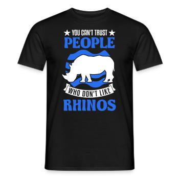Rhinocéros Cadeau Rhinocéros - T-shirt homme - noir - Devant - AI Model Male 178 light (178cm)