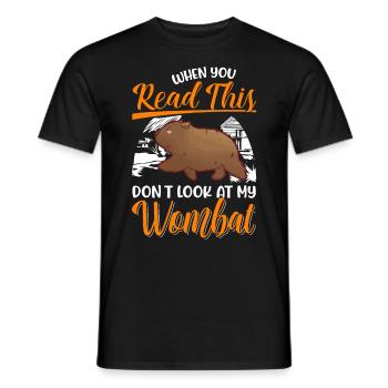 Australischer Wombat Geschenk - Männer T-Shirt - Schwarz - Vorne - AI Model Male 178 light (178cm)