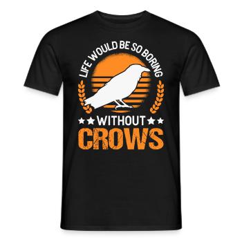 Crow Raven Raven Crow Keeping Crow Breeder - Men's T-Shirt - black - Front - AI Model Male 178 light (178cm)