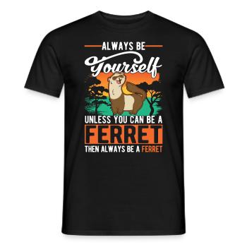 Ferret Lover Ferret Cadeau - T-shirt homme - noir - Devant - AI Model Male 178 light (178cm)