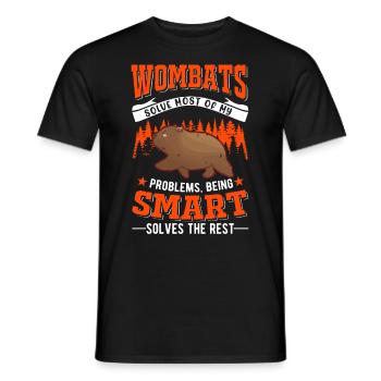 Australischer Wombat Geschenk - Männer T-Shirt - Schwarz - Vorne - AI Model Male 178 light (178cm)