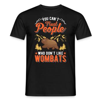 Australischer Wombat - Männer T-Shirt - Schwarz - Vorne - AI Model Male 178 light (178cm)