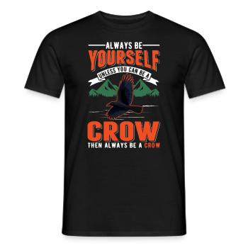 Crow Raven Raven Crow Keeping Crow Breeder - Men's T-Shirt - black - Front - AI Model Male 178 light (178cm)