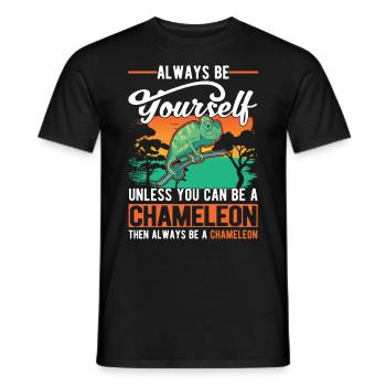 Chameleon Gift Chameleon - Men's T-Shirt - black - Front - AI Model Male 178 light (178cm)