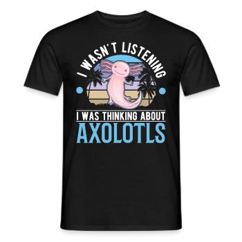 Axolotl Gift Tail Lurch - Men's T-Shirt - black - Front - AI Model Male 178 light (178cm)