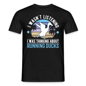 Indian Running Bouteille Cadeau Canard - T-shirt homme - noir - Devant - AI Model Male 178 light (178cm)