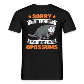 Opossum Gift Possum Pouch Rat - Men's T-Shirt - black - Front - AI Model Male 178 light (178cm)