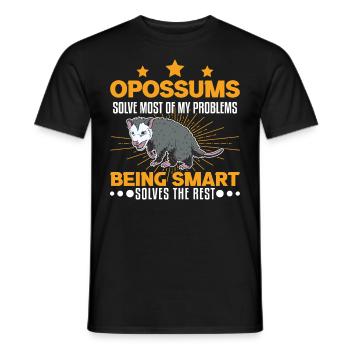 Opossum Gift Possum Pouch Rat - Men's T-Shirt - black - Front - AI Model Male 178 light (178cm)