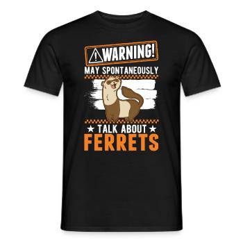 Avertissement Ferret Ferret Cadeau - T-shirt homme - noir - Devant - AI Model Male 178 light (178cm)