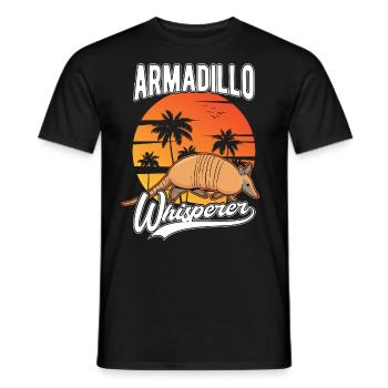 Armadillo Whisperer Gürteltier Flüsterer - Men's T-Shirt - black - Front - AI Model Male 178 light (178cm)