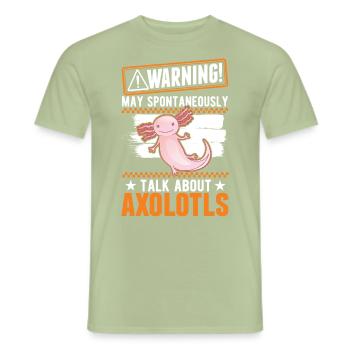 Axolotl Gift Tail Lurch - Men's T-Shirt - sage - Front - AI Model Male 178 light (178cm)