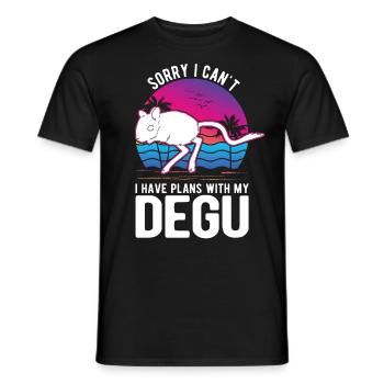 Degu Geschenk Strauchratte Walddegu - Männer T-Shirt - Schwarz - Vorne - AI Model Male 178 light (178cm)
