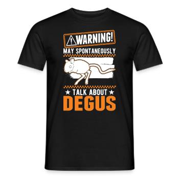 Warning Degu Shrub Rat Forest Degu - Men's T-Shirt - black - Front - AI Model Male 178 light (178cm)