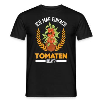 Ich mag einfach Tomaten Tomatenzüchter Paradeiser - Männer T-Shirt - Schwarz - Vorne - AI Model Male 178 light (178cm)