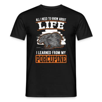 Porc-épic Cadeau Porc-épic - T-shirt homme - noir - Devant - AI Model Male 178 light (178cm)