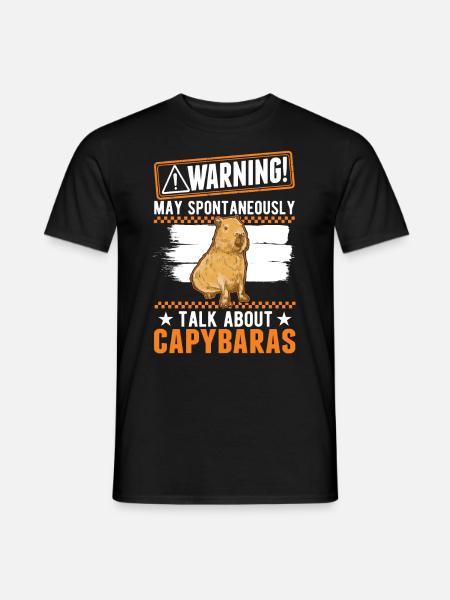 Avertissement Capybara amateurs capybara - T-shirt homme - noir