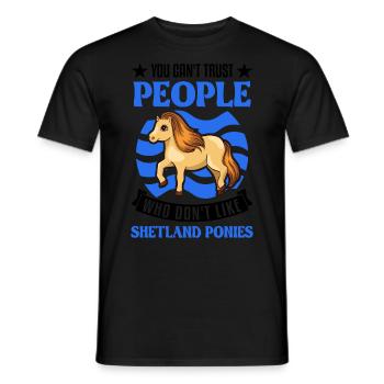 Shetland Pony Cadeau Shetty - T-shirt homme - noir - Devant - AI Model Male 178 light (178cm)