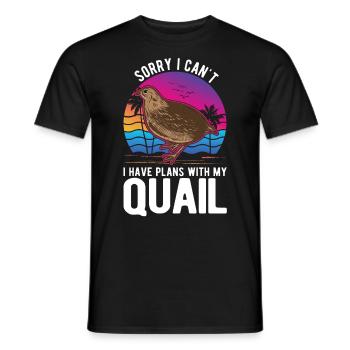 Quail Gift Quail Breeding Quail Breeder - Men's T-Shirt - black - Front - AI Model Male 178 light (178cm)