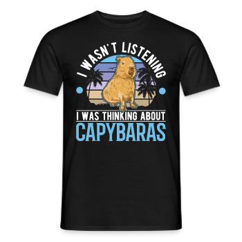 Capybara Cadeau Capybara - T-shirt homme - noir - Devant - AI Model Male 178 light (178cm)