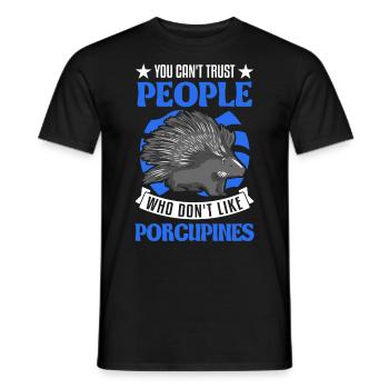 Amateur de porc-épic Porc-épic - T-shirt homme - noir - Devant - AI Model Male 178 light (178cm)