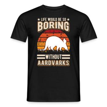 Erdferkel Geschenk Aardvark - Männer T-Shirt - Schwarz - Vorne - AI Model Male 178 light (178cm)