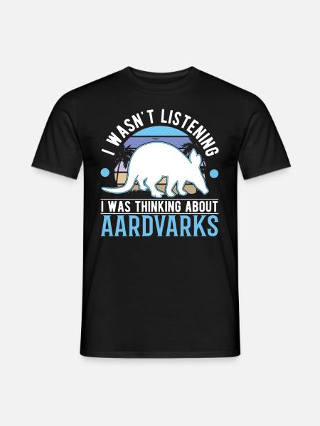 Erdferkel Geschenk Aardvark - Männer T-Shirt - Schwarz