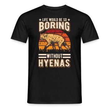 Hyène Cadeau Terre Loup Hyène - T-shirt homme - noir - Devant - AI Model Male 178 light (178cm)