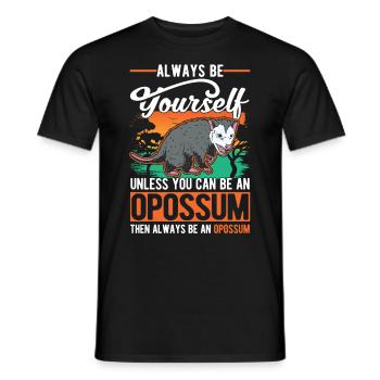 Opossum Geschenk Possum Beutelratte - Männer T-Shirt - Schwarz - Vorne - AI Model Male 178 light (178cm)
